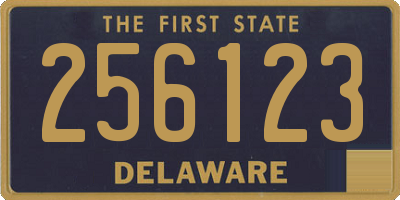 DE license plate 256123