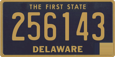 DE license plate 256143