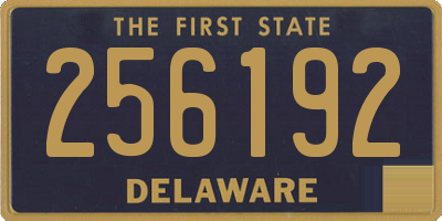 DE license plate 256192