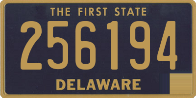 DE license plate 256194