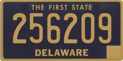 DE license plate 256209
