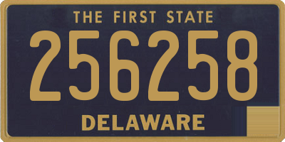 DE license plate 256258