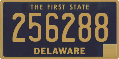 DE license plate 256288