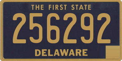 DE license plate 256292