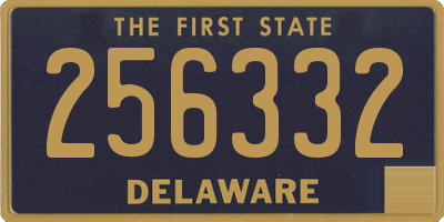 DE license plate 256332