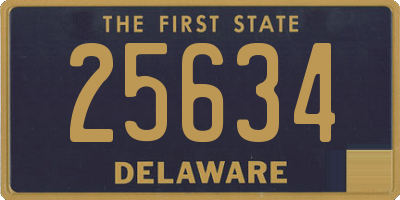 DE license plate 25634