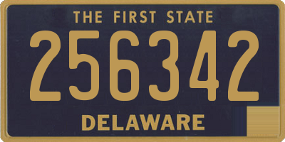 DE license plate 256342