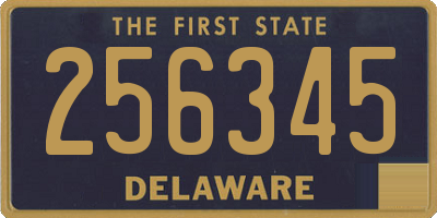 DE license plate 256345