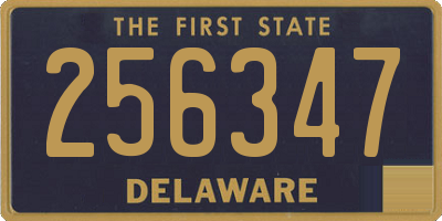DE license plate 256347
