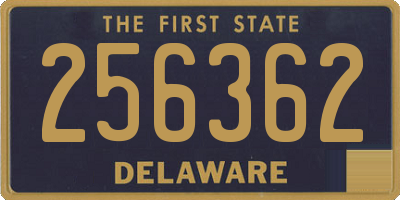 DE license plate 256362