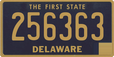 DE license plate 256363