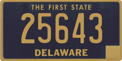 DE license plate 25643