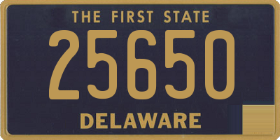 DE license plate 25650