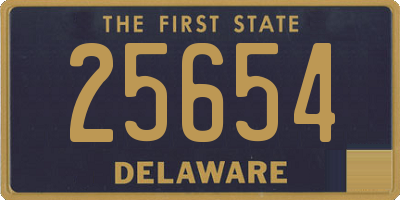DE license plate 25654