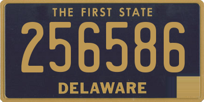 DE license plate 256586