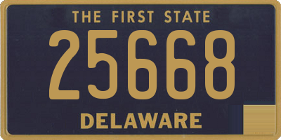 DE license plate 25668
