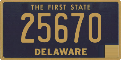 DE license plate 25670