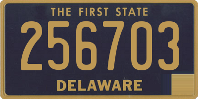 DE license plate 256703
