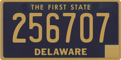 DE license plate 256707
