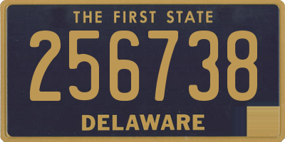 DE license plate 256738