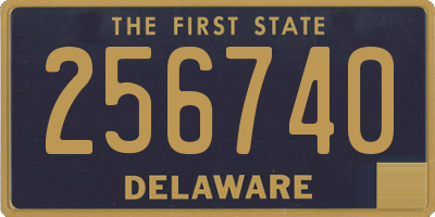 DE license plate 256740