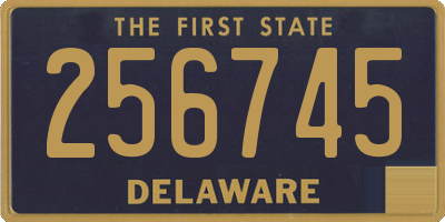 DE license plate 256745