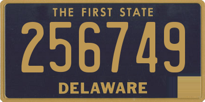 DE license plate 256749
