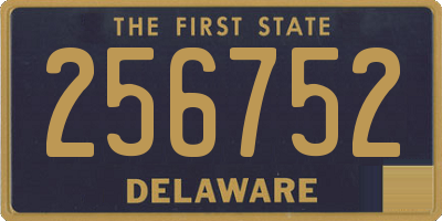DE license plate 256752