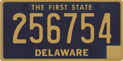 DE license plate 256754