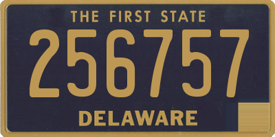 DE license plate 256757