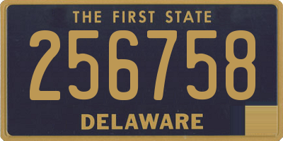 DE license plate 256758