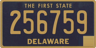 DE license plate 256759