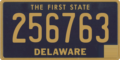 DE license plate 256763