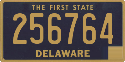 DE license plate 256764