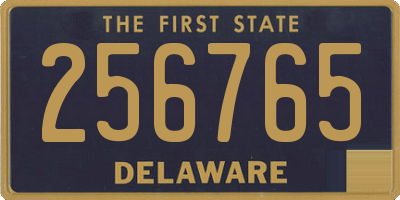 DE license plate 256765