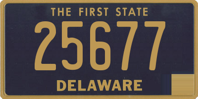 DE license plate 25677