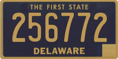DE license plate 256772