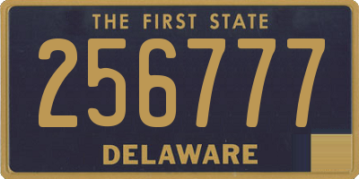 DE license plate 256777