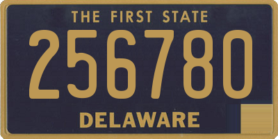 DE license plate 256780