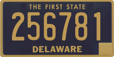 DE license plate 256781