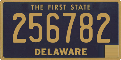DE license plate 256782