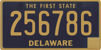 DE license plate 256786