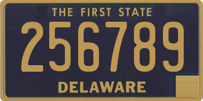 DE license plate 256789