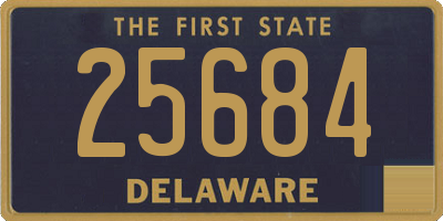 DE license plate 25684