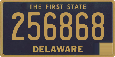 DE license plate 256868