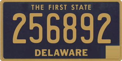 DE license plate 256892
