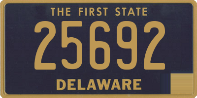 DE license plate 25692