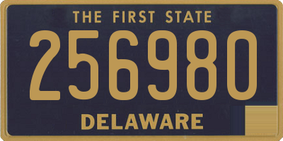 DE license plate 256980