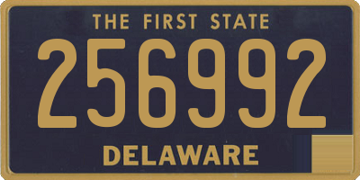 DE license plate 256992