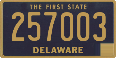 DE license plate 257003